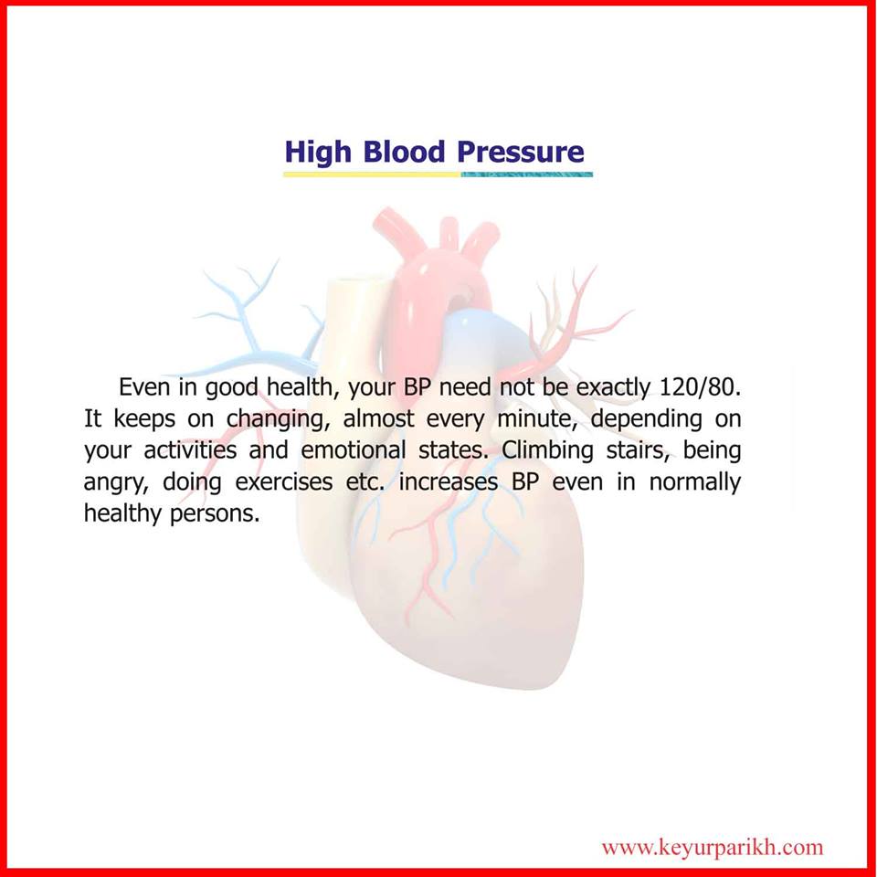 High blood pressure.