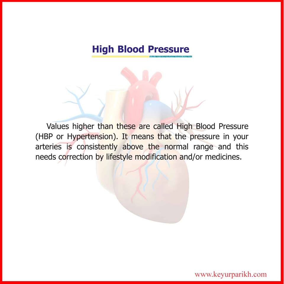 High blood pressure. 