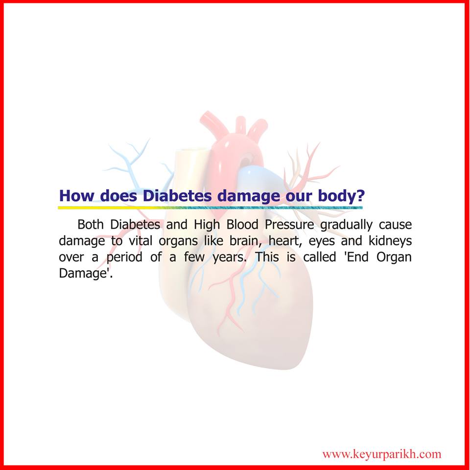 How does diabetes damage our body? 