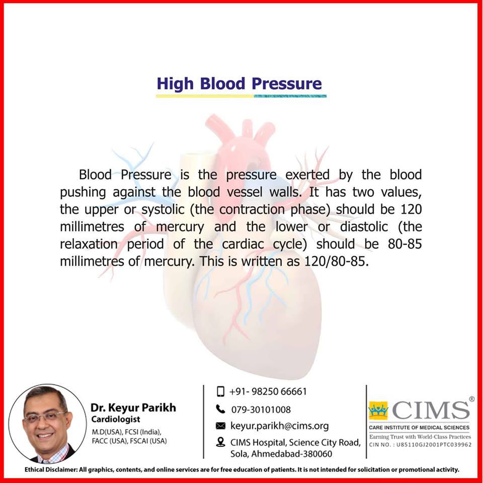 High blood pressure. 