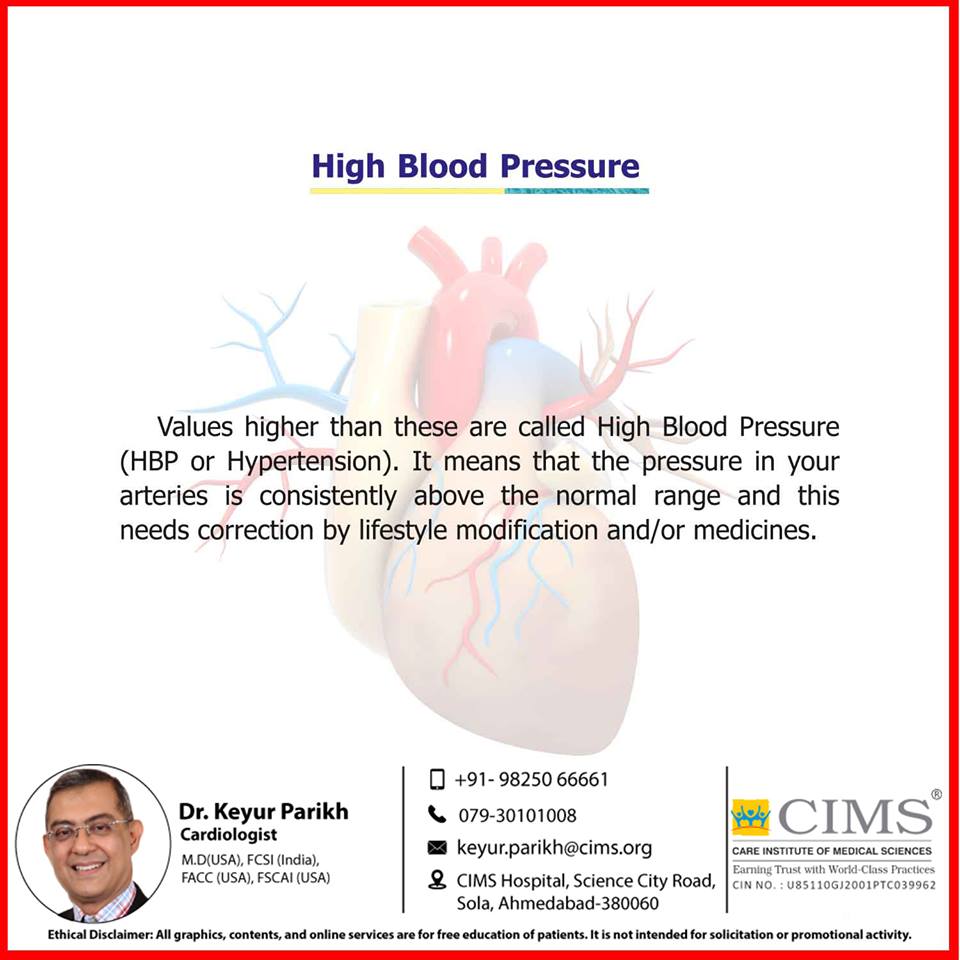 High blood pressure. 