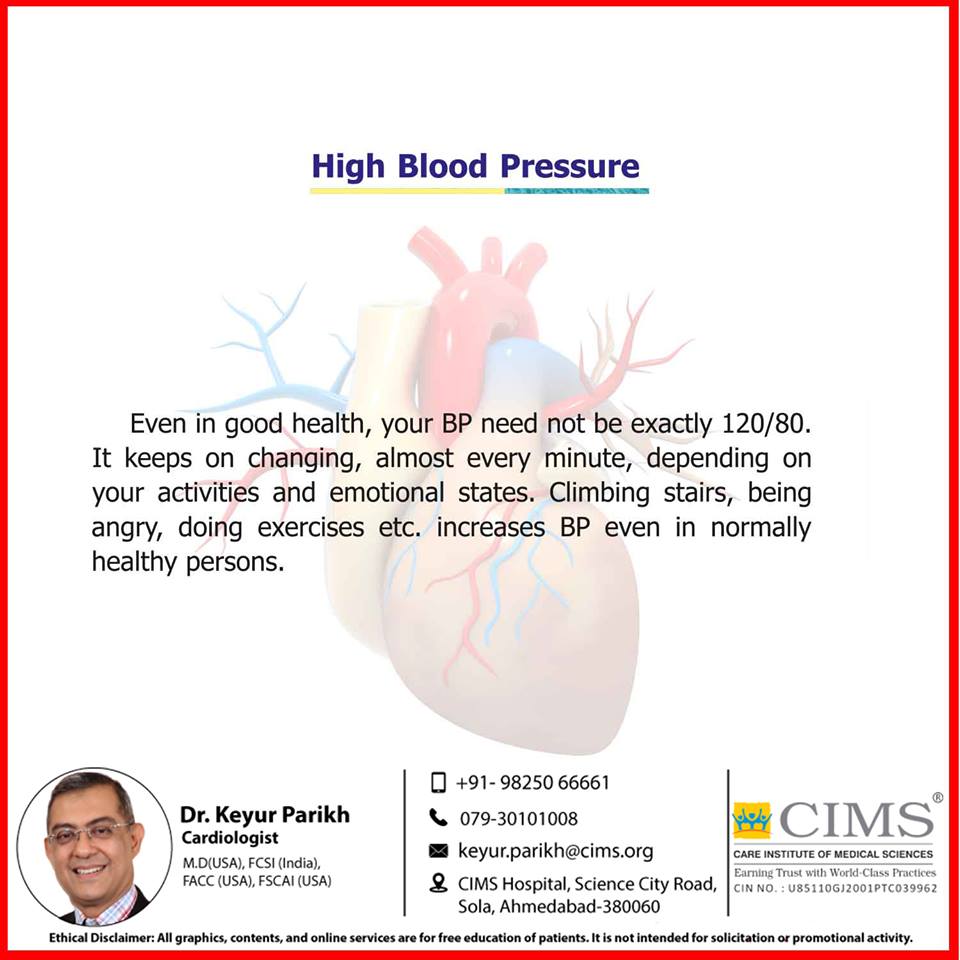 High blood pressure. 