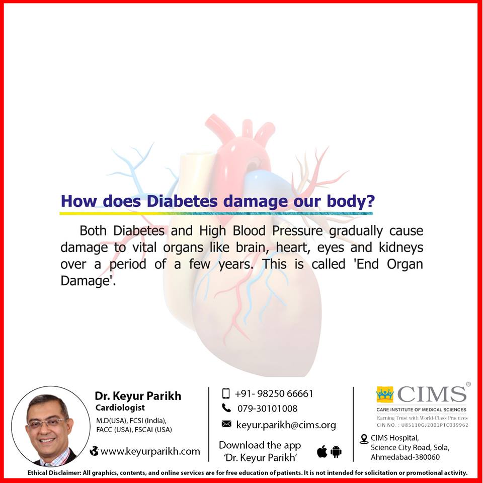 How does diabetes damage our body? 