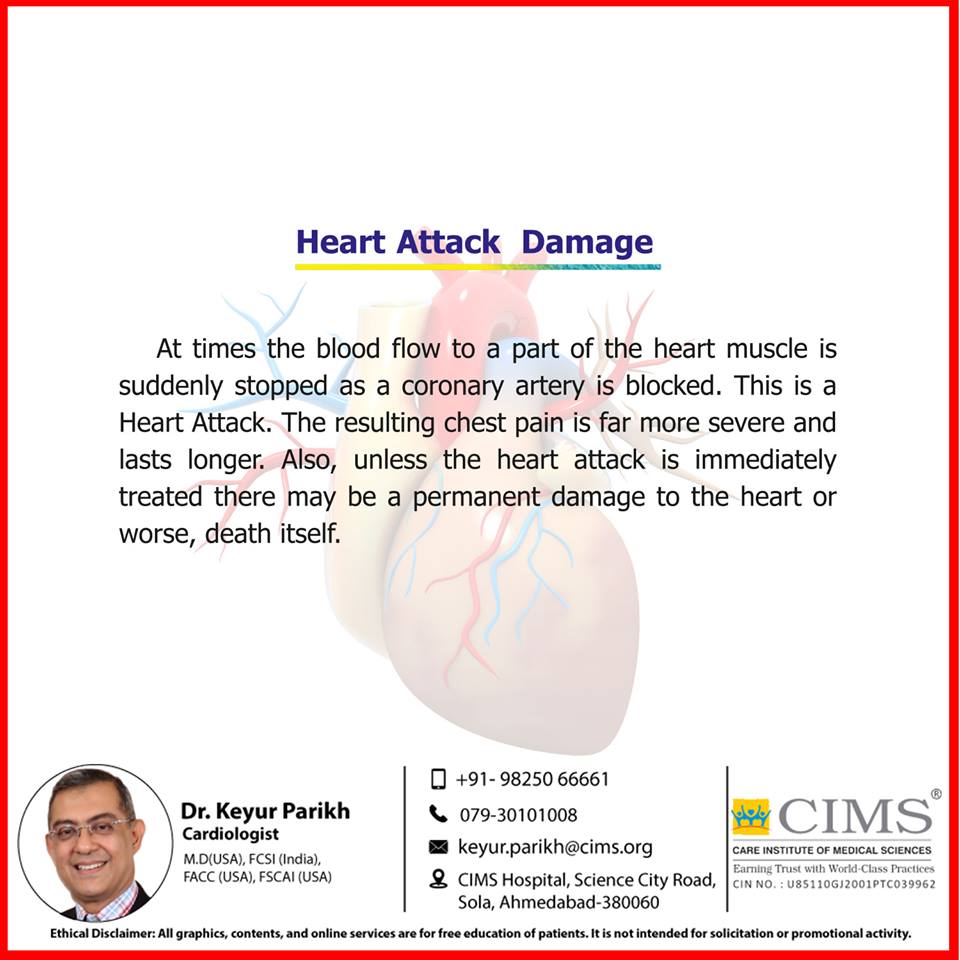 Heart attack damage.