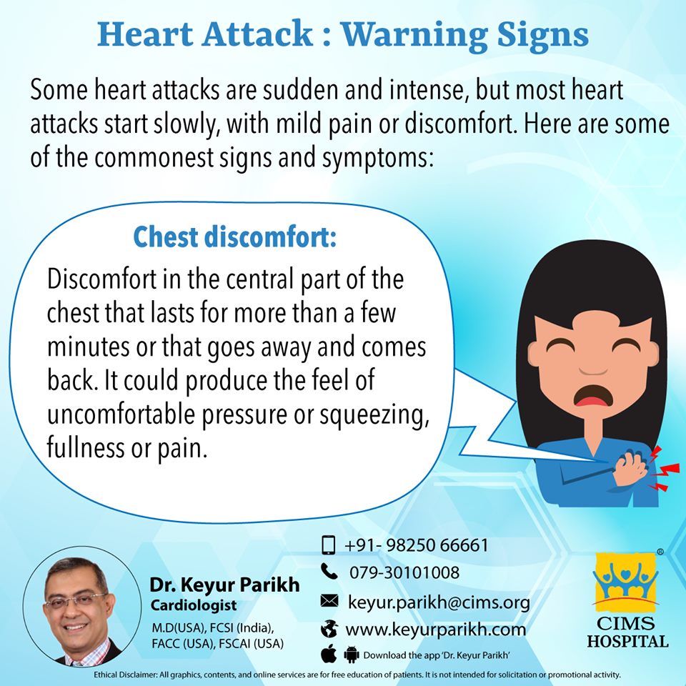 Heart attack: Warning signs.